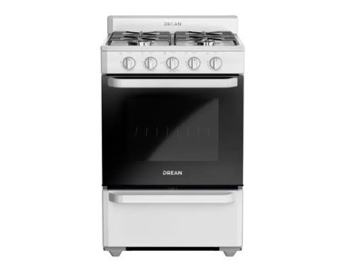 Cocina a gas Drean 56cm Blanca Easy Clean Con Parrilla CD5602AB0