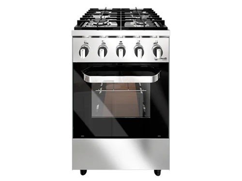 Cocina Multigas Morelli 55cm Acero Inoxidable Ladrillos Refractarios