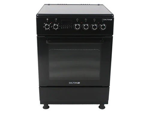 Cocina Eléctrica Vitrocerámica Negra 60x60cm 4 Placas Dalton