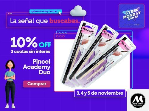 Pincel Academy Duo MIA SECRET Acrílico | Ideal para Principiantes