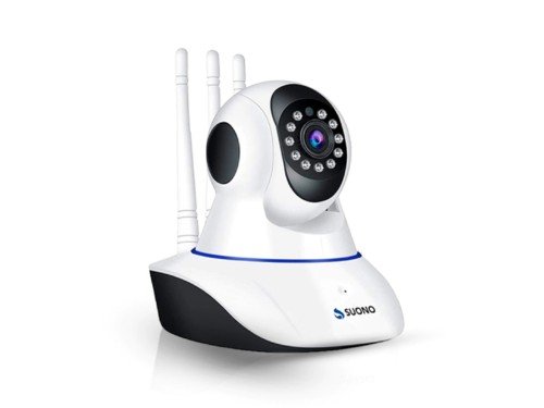 Cámara Seguridad Domo WiFi Triple Antena 360° HD Alarma Automática