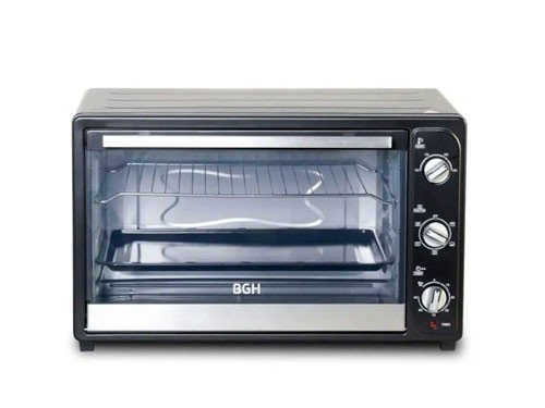 Horno Eléctrico BGH 64 lts 2200w doble grill Negro BHE65M19N