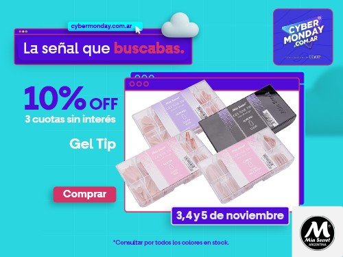 GEL TIPS MIA SECRET: Elige tu Poder. Stiletto, Coffin o Almond.