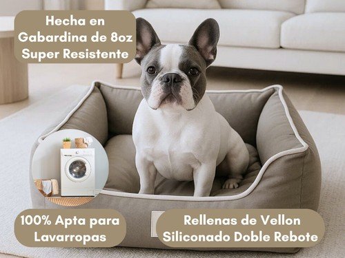 Cama Perro Funda 100% Desmontable Lavable Moises Con Cierre 50x60 cm