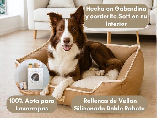 Cama Perro Funda 100% Desmontable Lavable Moises Con Cierre 65x80cm