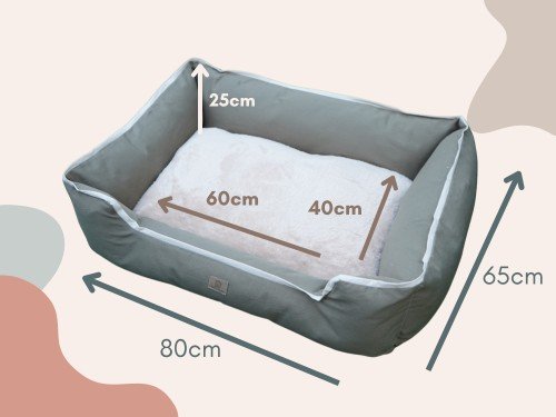Cama Perro Funda 100% Desmontable Lavable Moises Con Cierre 65x80cm
