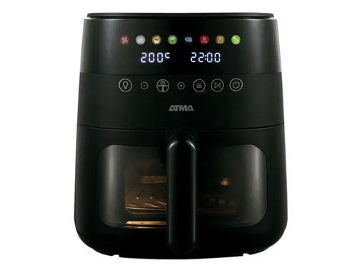 Freidora Sin Aceite ATMA 8L Digital Visor Negra FR248ABP