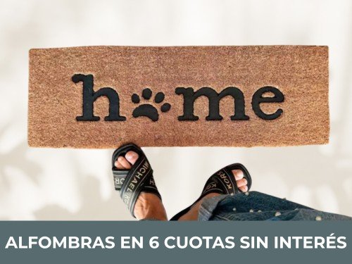 Felpudo Exterior Coco Home Huella Tapete Alfombra Goma Calada Deco