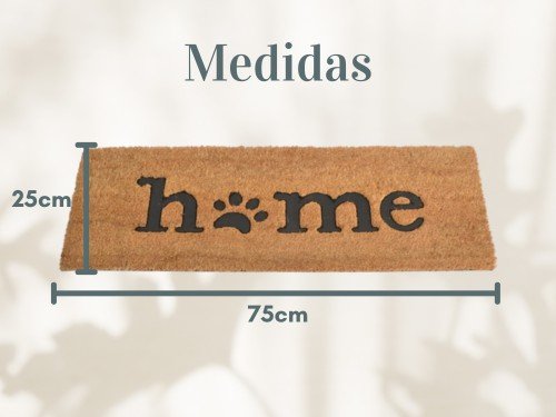 Felpudo Exterior Coco Home Huella Tapete Alfombra Goma Calada Deco