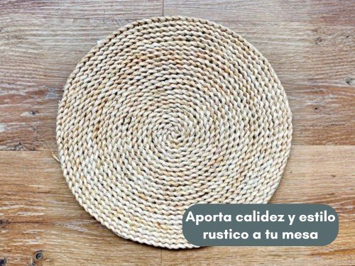 Individual Maiz 30cm Rustico Artesanal Ideal para la Mesa Deco Hogar