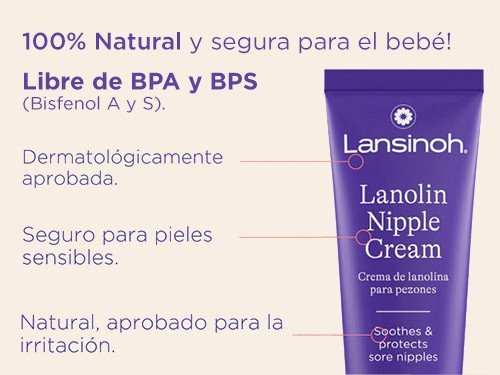 Crema de Lanolina para pezones doloridos y agrietados Lansinoh 40g