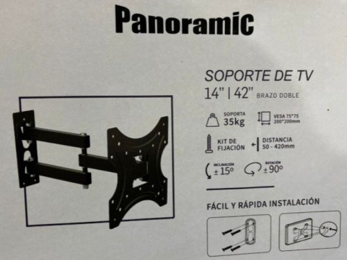 SOPORTE PARA TV WMBD-42 14 a 42" 35kg MAX 15º a 90º PANORAMIC