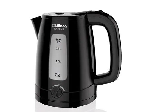 Pava Eléctrica Liliana Negra 1.7 litros Selector de Temperatura