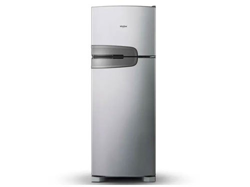 Heladera con Freezer Whirlpool No Frost 361L Clase A Inoxidable