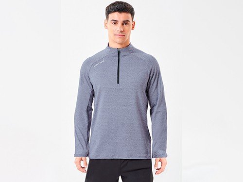 Buzo deportivo con medio cierre disponible en 3 colores