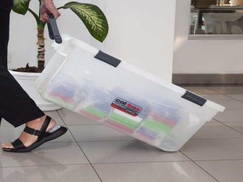 Caja Plastica Megacol Box X 90 Lts Con Ruedas Colombraro