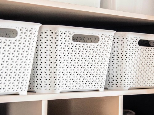 Canasto Organizador Ratan X4 Unid Mediano Colombraro