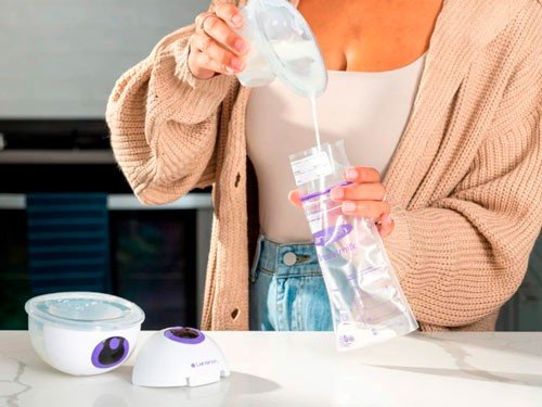 Pack Sacaleche manos libres Discreet Dúo + Bolsitas de Almac. x 50u