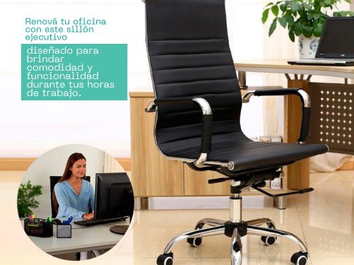 Sillon Ejecutivo Respaldo Alto Pc Silla Escritorio Oficina