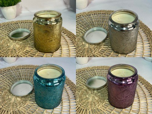 Velas De Soja Aromáticas Hants X10 Caramelera De Vidrio Souvenir