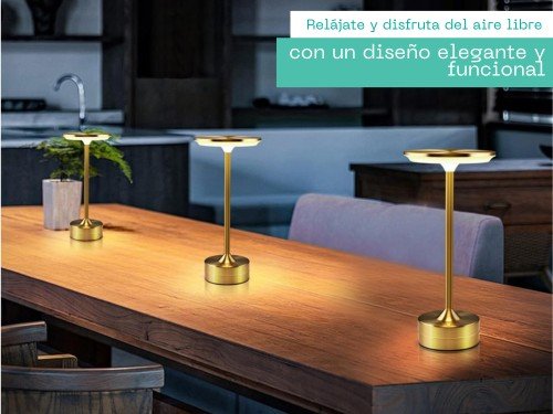 Combo Juego 2 Veladores Lampara Táctil Centro De Mesa Usb Touch