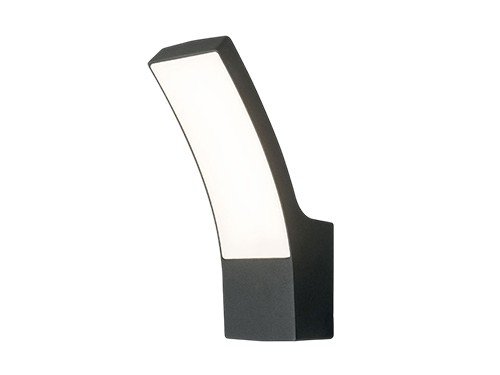 Aplique De Pared Exterior Led 12w Reflector Curvo Color Negro