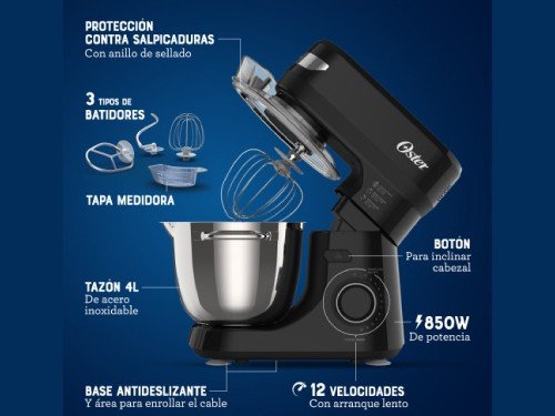 Batidora Planetaria Oster®4 lt,  850W, FPSTSMPL2B
