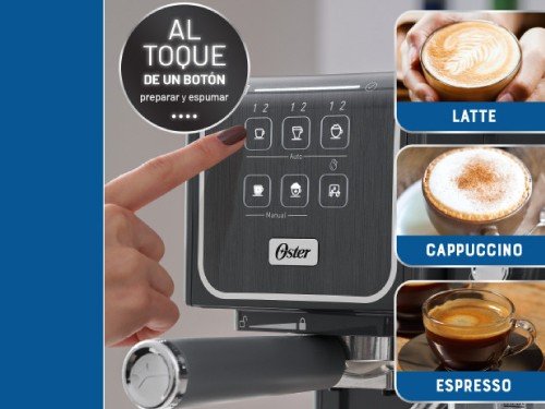 Cafetera Oster® PrimaLatte™ Touch Gris BVSTEM6801M