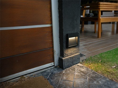 Aplique De Aluminio de 6w 12x12cm De Pared Para Exterior Luz Led