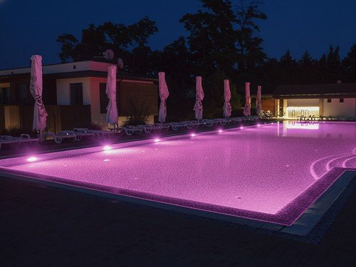 Luminaria Led Rgb Para Pileta 18w Ip68 de 257mm de diametro
