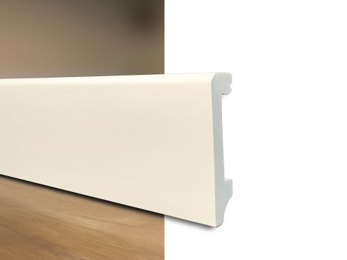 Zocalo de eps pintable de 7x250cm modelo curvo Holzboden