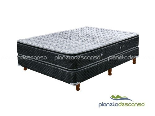 Colchón y sommier 2 plazas 190x140x33 Resortes Cannon Doral Pillow