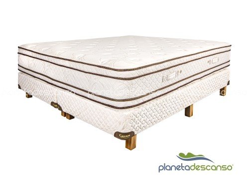 Colchón y sommier King 2x2 Resortes pocket Cannon Sublime EuroPillow