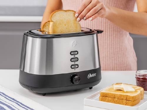 Tostadora Oster® 2 rebanadas en acero inoxidable TSSTTR500