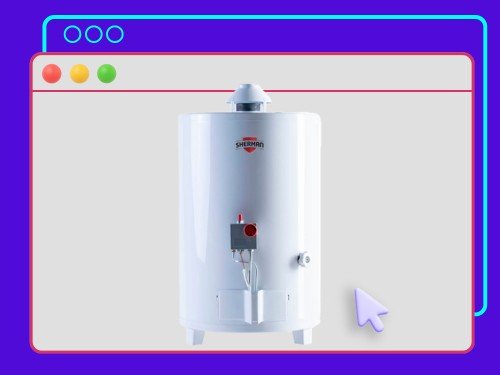 Termotanque A Gas 50 Litros Sherman Conexion Superior