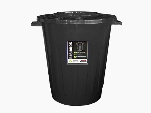 Tacho De Residuos 120 Lts C/ Tapa Plana Colombraro