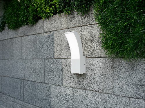 Aplique Exterior Pared 11w  Moderno Curvo Color Blanco Luz Led