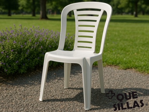 Silla plástica apilable jardin exterior Reina