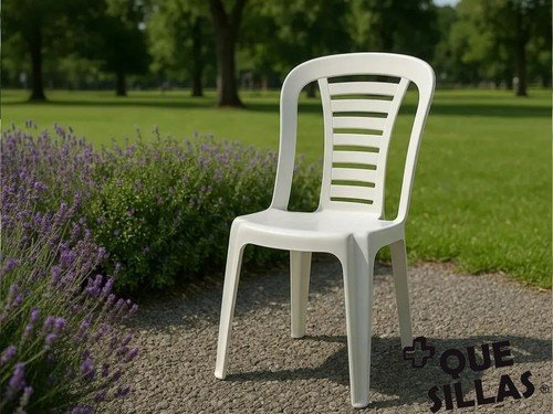 Silla plástica apilable jardin exterior Reina