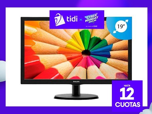 Monitor PHILIPS 193V5LHSB2/55 19 Pulgadas HD