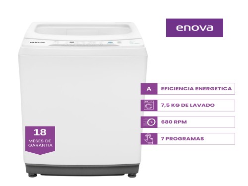 Lavarropas Enova Automatico carga superior 7.5 Kg