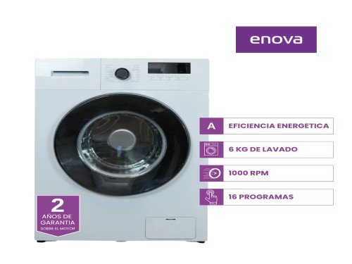 Lavarropas Enova Automatico carga frontal 6 kg