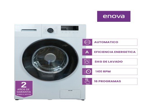 Lavarropas Enova Automatico carga frontal 8 kg