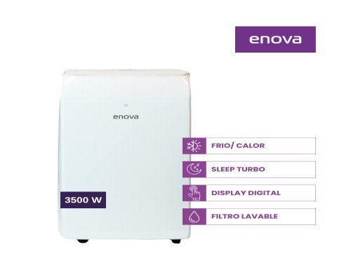 Aire Acondicionado Enova portátil 3500 W 3010 fg Frío/Calor Blanco