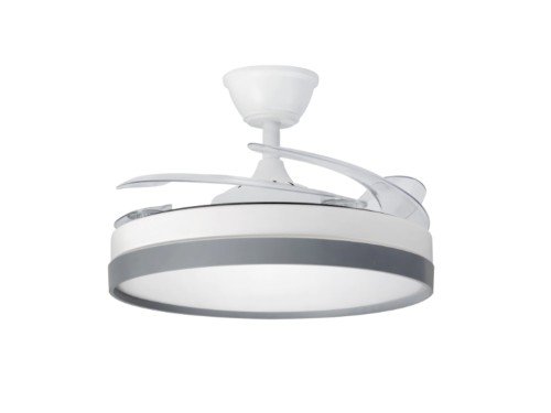 Ventilador de Techo Retráctil Codini Blanco Luz Led Control Remoto