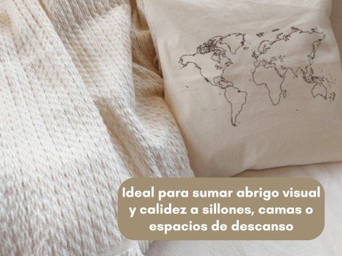 Manta Rústica Pampa 100% Algodón – Tejida en Telar – 200x150 cm aprox