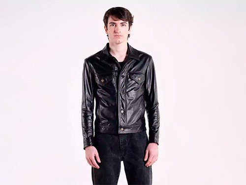 Campera de cuero Levi para hombre