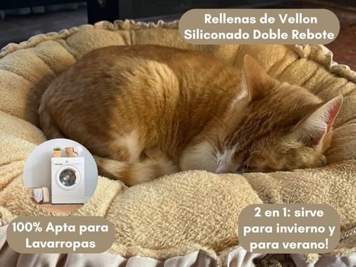 Cama Reversible 60cm Antistress 2 en 1 Verano e Invierno Super Rellena