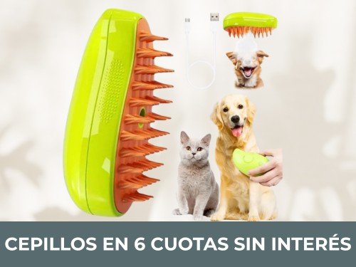 Cepillo De Vapor 3en1 Masajeador Para Mascotas Perros Y Gatos