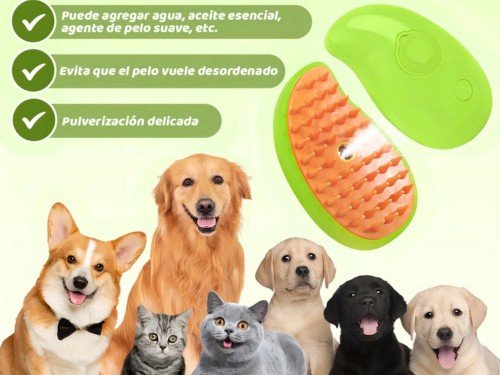 Cepillo De Vapor 3en1 Masajeador Para Mascotas Perros Y Gatos